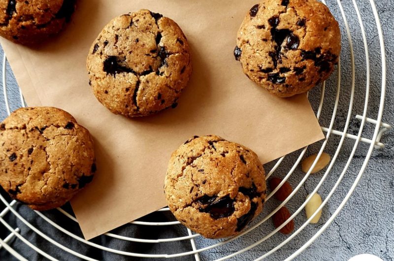 COOKIES HEALTHY À L'AMANDE ET AU CHOCOLAT
