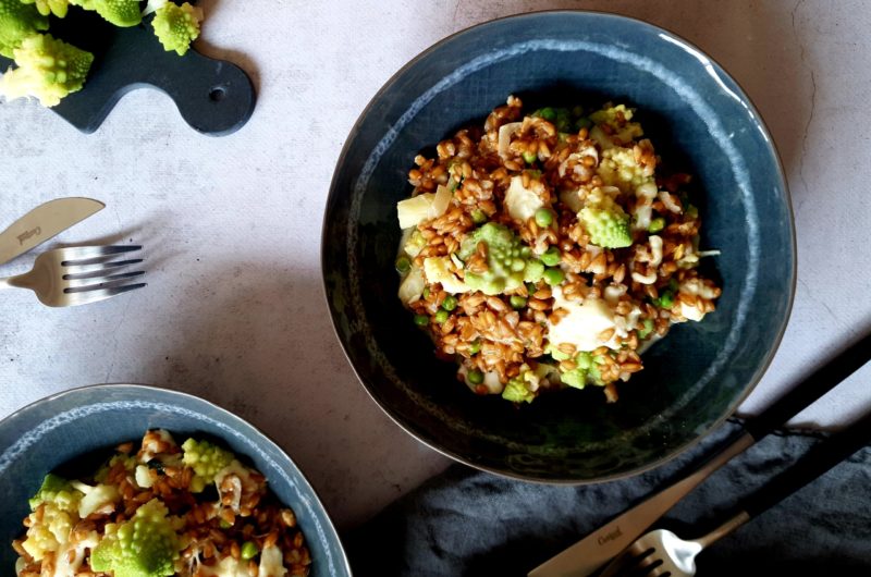 RISOTTO D'ÉPEAUTRE AU CHOU ROMANESCO