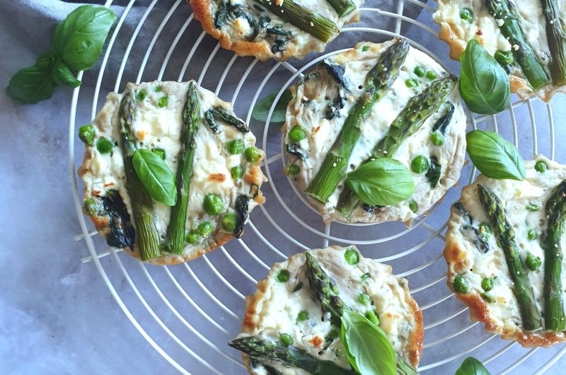 QUICHE SANS PÂTE AUX ASPERGES VERSION MINI