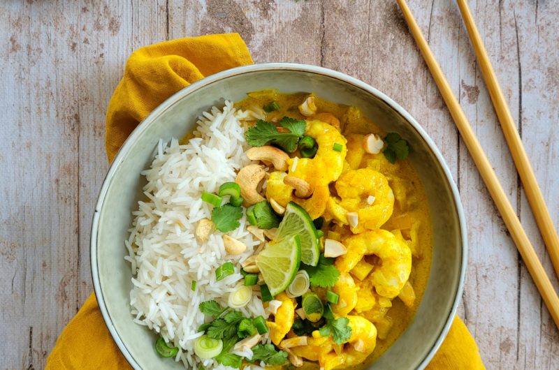 CURRY DE CREVETTES AUX POMMES