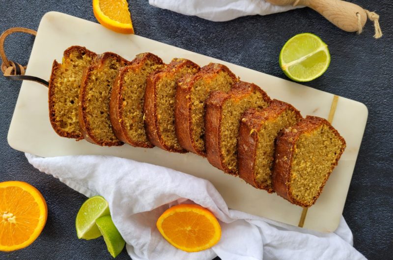 CAKE AUX AGRUMES ET À L'AMANDE