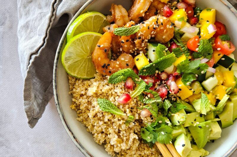 BOWL DE CREVETTES EXOTIQUE À LA MANGUE