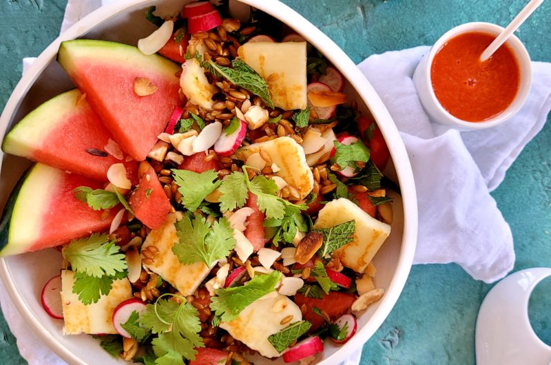 SALADE DE PETIT ÉPEAUTRE À LA PASTÈQUE