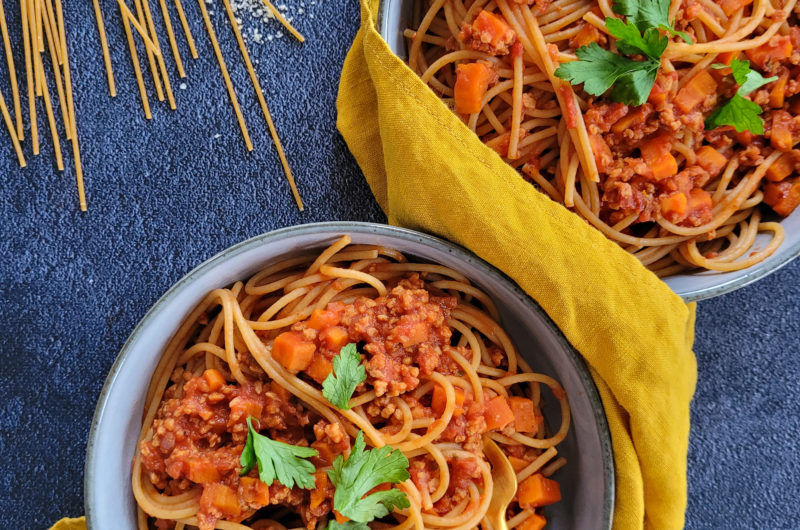 SPAGHETTIS À LA BOLOGNAISE VEGGIE
