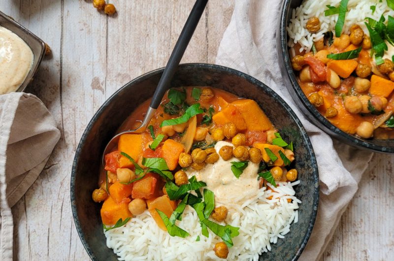 MIJOTÉ DE PATATE DOUCE ET POIS CHICHES