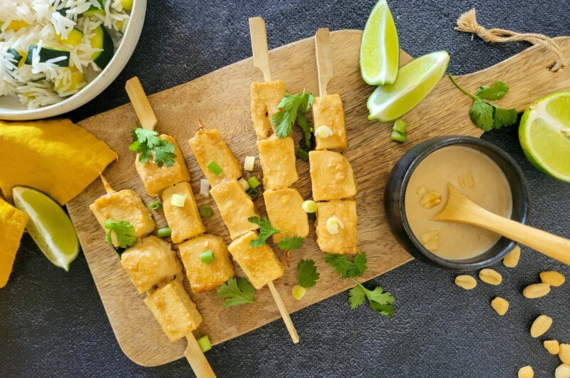BROCHETTES DE TOFU SAUCE SATAY