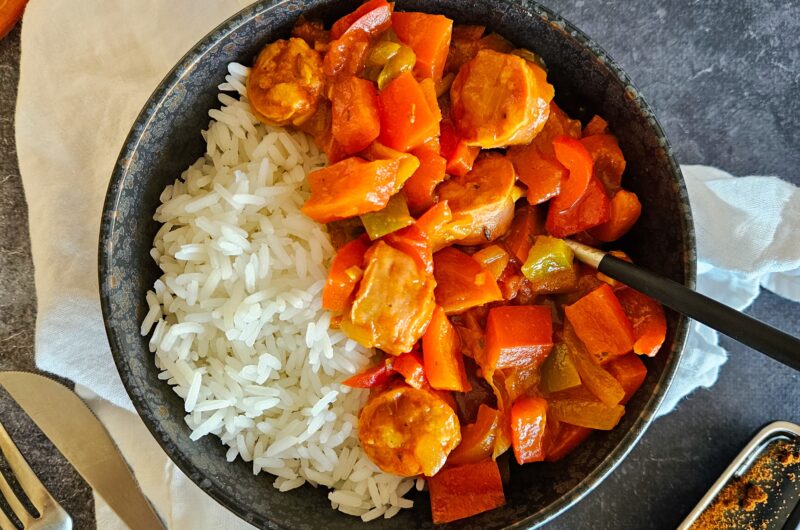 ROUGAIL SAUCISSE AUX POIVRONS