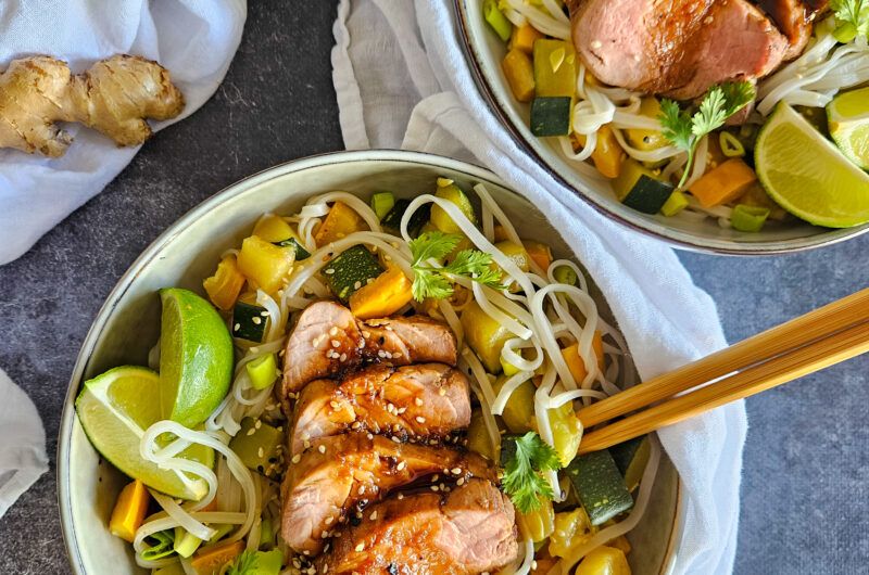 PORC LAQUÉ À L'ASIATIQUE