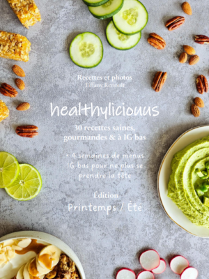 Couverture du ebook de 30 recettes saines, gourmandes et à IG bas édition printemps/été