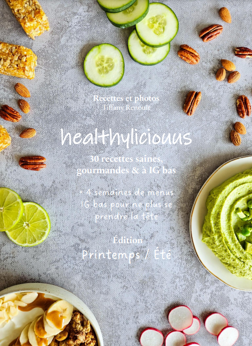 Couverture du ebook de 30 recettes saines, gourmandes et à IG bas édition printemps/été