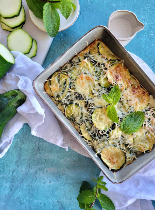 gratin de chou-fleur au lait de coco et à la menthe
