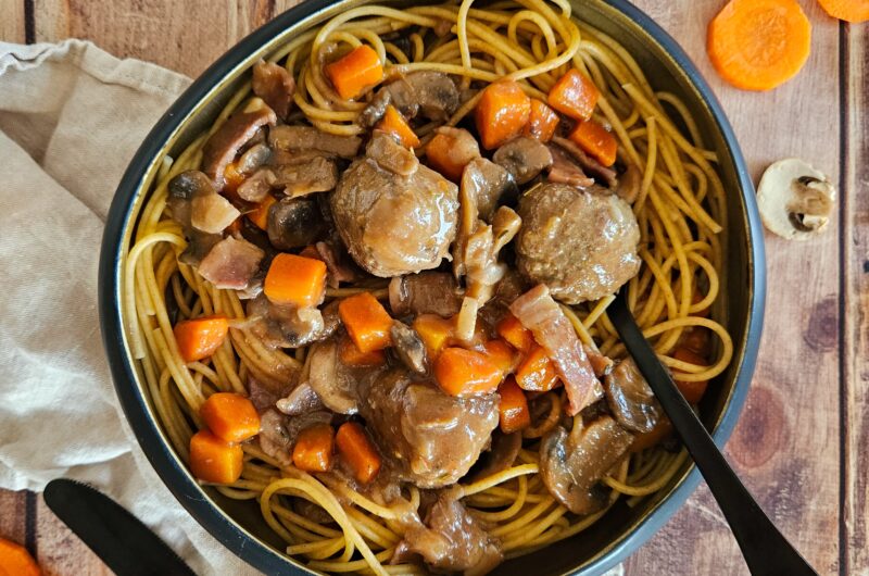 BOULETTES FAÇON BŒUF BOURGUIGNON IG BAS