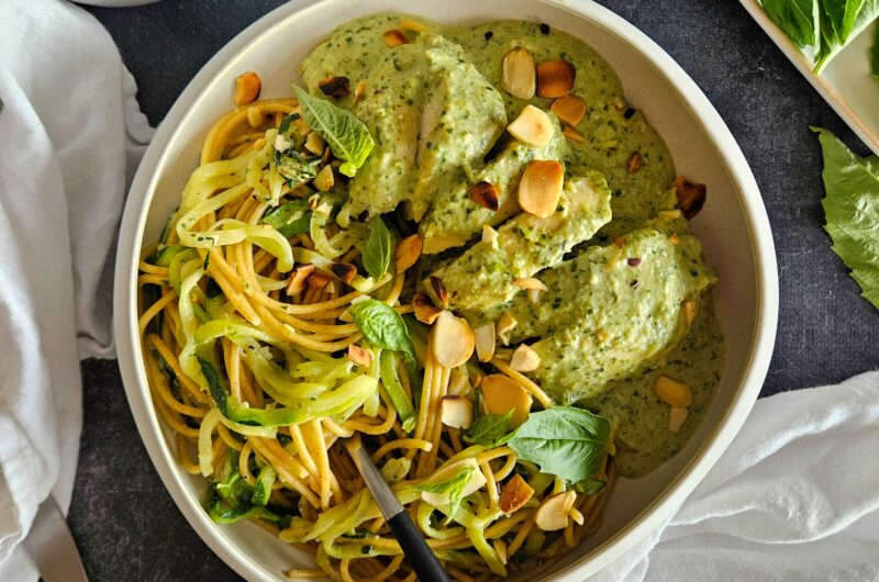 POULET AU PESTO CRÉMEUX