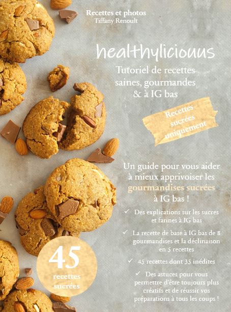 1ère de couverture ebook recettes sucrées à IG bas