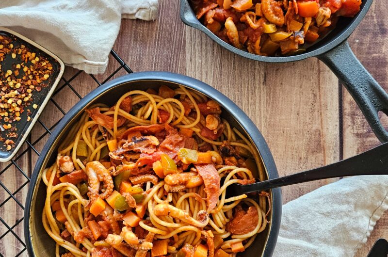 MIJOTÉ DE POULPE ET CHORIZO AUX LÉGUMES