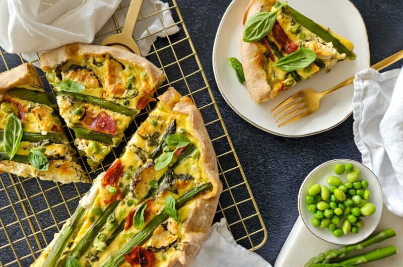 QUICHE PRINTANIÈRE AU CHORIZO ET CHÈVRE