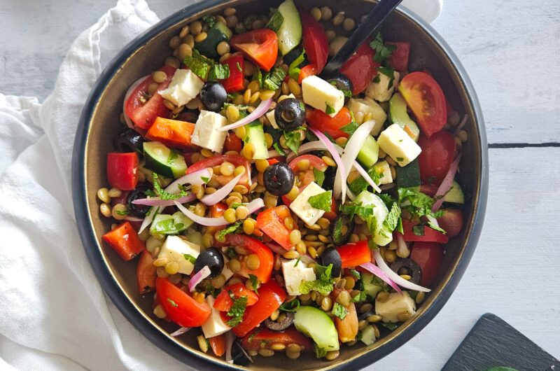 SALADE DE LENTILLES À LA GRECQUE