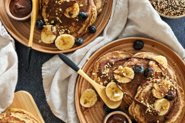 photo culinaire de pancakes au quinoa et chocolat