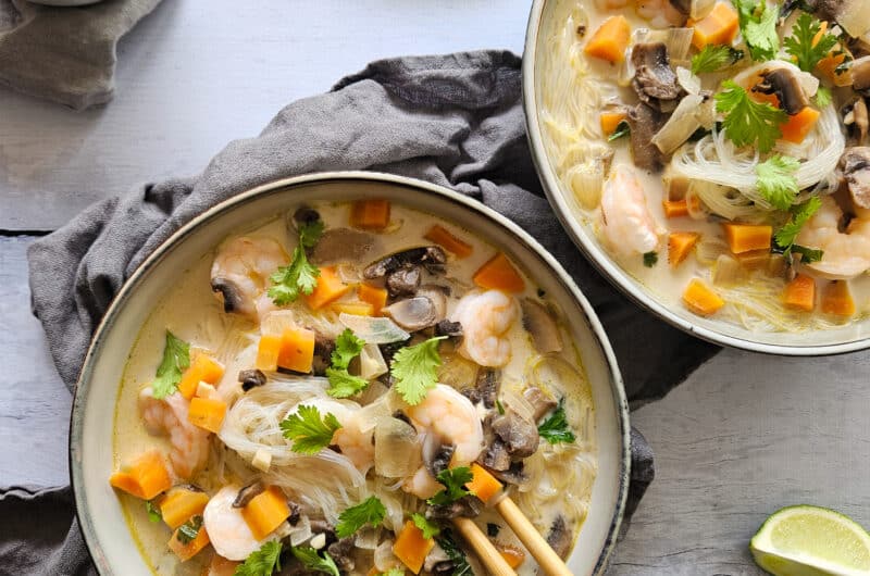 SOUPE AU LAIT DE COCO ET CREVETTES