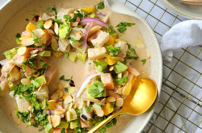 CEVICHE DE POISSON AU LAIT D'AMANDE