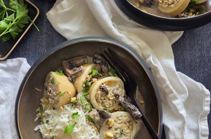 ENCORNETS FARCIS À LA VIANDE ET AUX CHAMPIGNONS